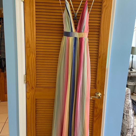 Beautiful Maxi rainbow color dress - Picture 5 of 7